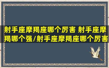 射手座摩羯座哪个厉害 射手座摩羯哪个强/射手座摩羯座哪个厉害 射手座摩羯哪个强-我的网站